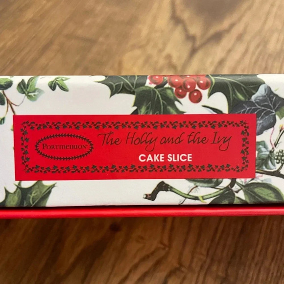 Portmeirion Christmas Holiday Cake Serving Slicer The Holly and the Ivy Pattern - Picture 4 of 8